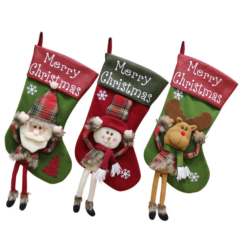 2024 New Year Xmas Big Stockings Set Decorations Christmas 3D Plush Big Sock Christmas Tree Pendant Decorating Supplies 2024 New Year Xmas Big Stockings Set Decorations Christmas 3D Plush Big Sock Christmas Tree Pendant Decorating Supplies